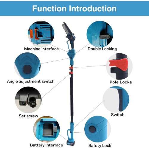 Cordless 2-in-1 Pole Saw & Mini Chainsaw Combo for Effortless Precision at Any Height | TekChoice Electronics