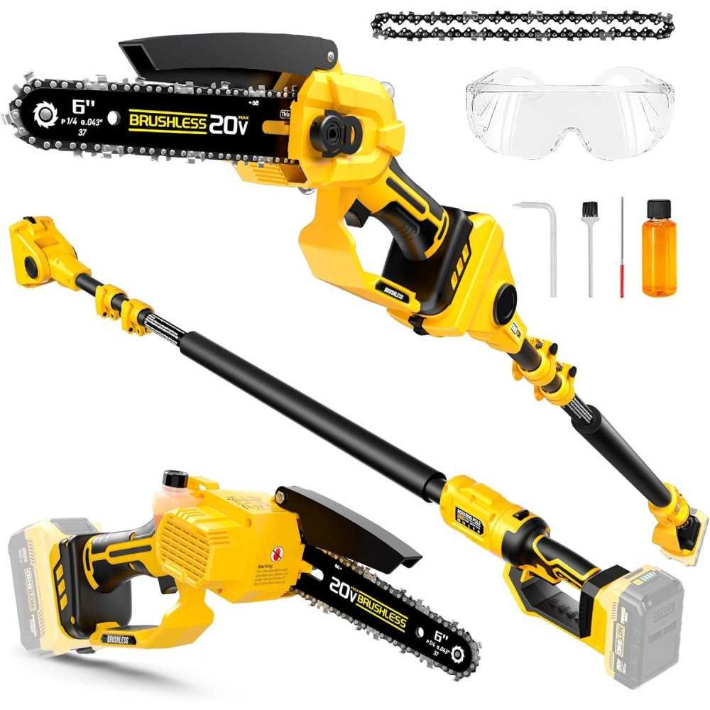 2-in-1 Brushless Pole Saw & Cordless Chainsaw | TekChoice Electronics