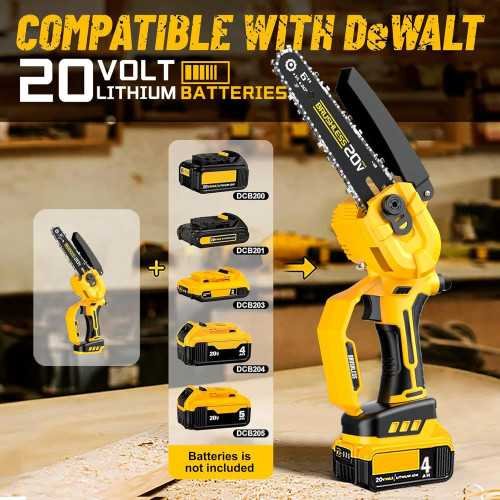 Cordless 2-IN-1 Pole Saw and Chainsaw with DeWALT 20V MAX Compatibility | TekChoice Electronics