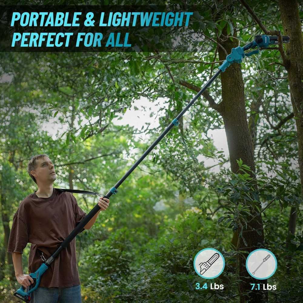 PS600 2-in-1 Electric Pole Saw for Effortless Limb Pruning | TekChoice Electronics