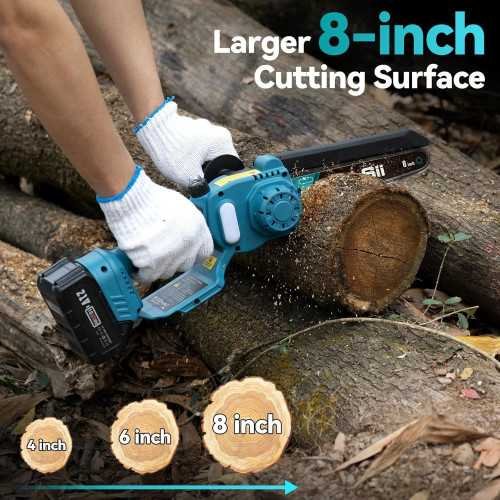 2-in-1 Cordless Pole Saw & Mini Chainsaw Combo with Double Batteries | TekChoice Electronics