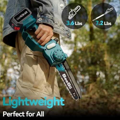 2-in-1 Cordless Pole Saw & Mini Chainsaw Combo with Double Batteries | TekChoice Electronics