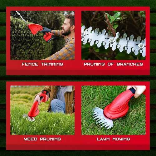 2-Pack 21V Cordless Hedge Trimmer Set | TekChoice Electronics