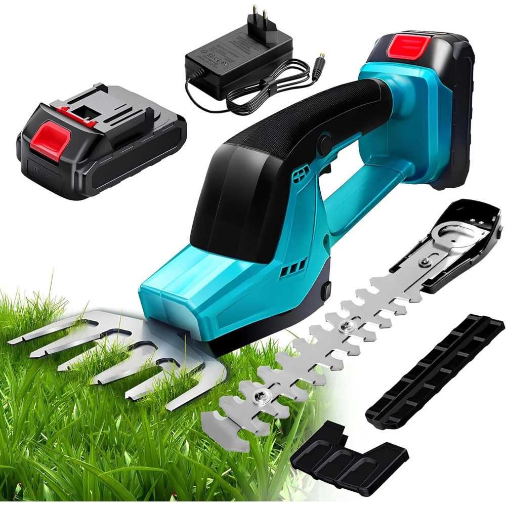 Powerful 20V Cordless Hedge Trimmer Set - Includes Dual-Action Laser Blade and 2Pcs Batteries | TekChoice Electronics