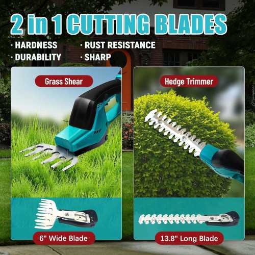 21V Cordless Hedge Trimmer for a Pristine Garden Transformation | TekChoice Electronics