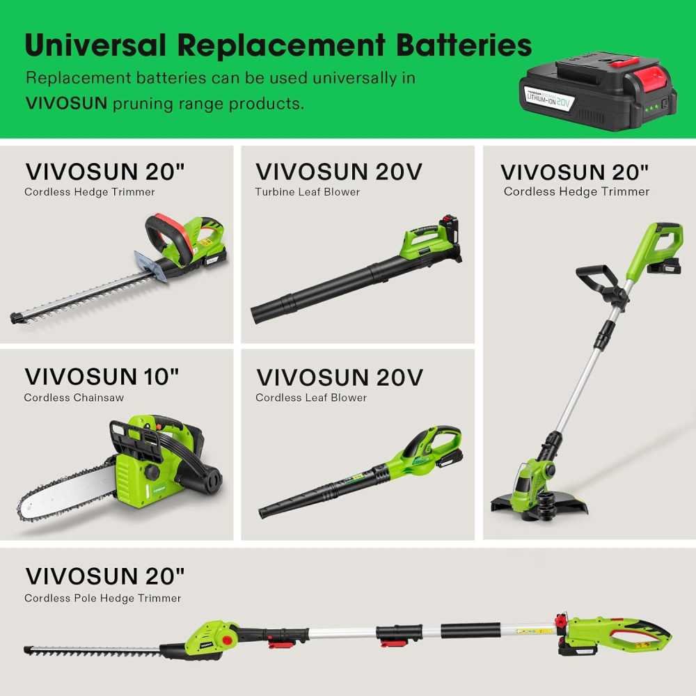 Powerful 20V Cordless Hedge Trimmer Set - Includes Dual-Action Laser Blade and 2Pcs Batteries | TekChoice Electronics