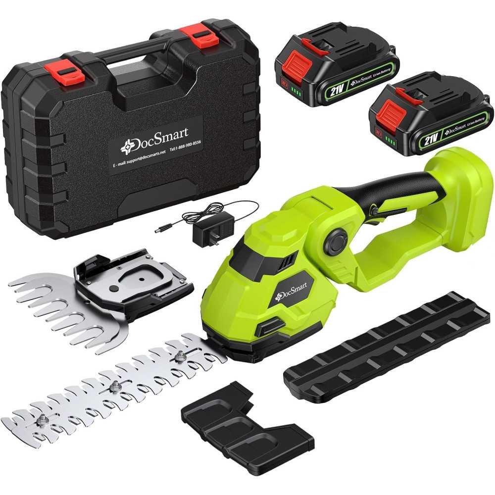 2-Pack 21V Cordless Hedge Trimmer Set | TekChoice Electronics