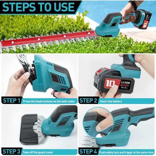 2-in-1 Cordless Hedge Trimmer & Grass Shear for Effortless Garden Maintenance | TekChoice Electronics