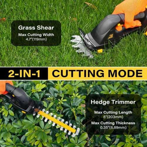 2-in-1 Electric Grass Trimmer and Hedge Trimmer Combo | TekChoice Electronics