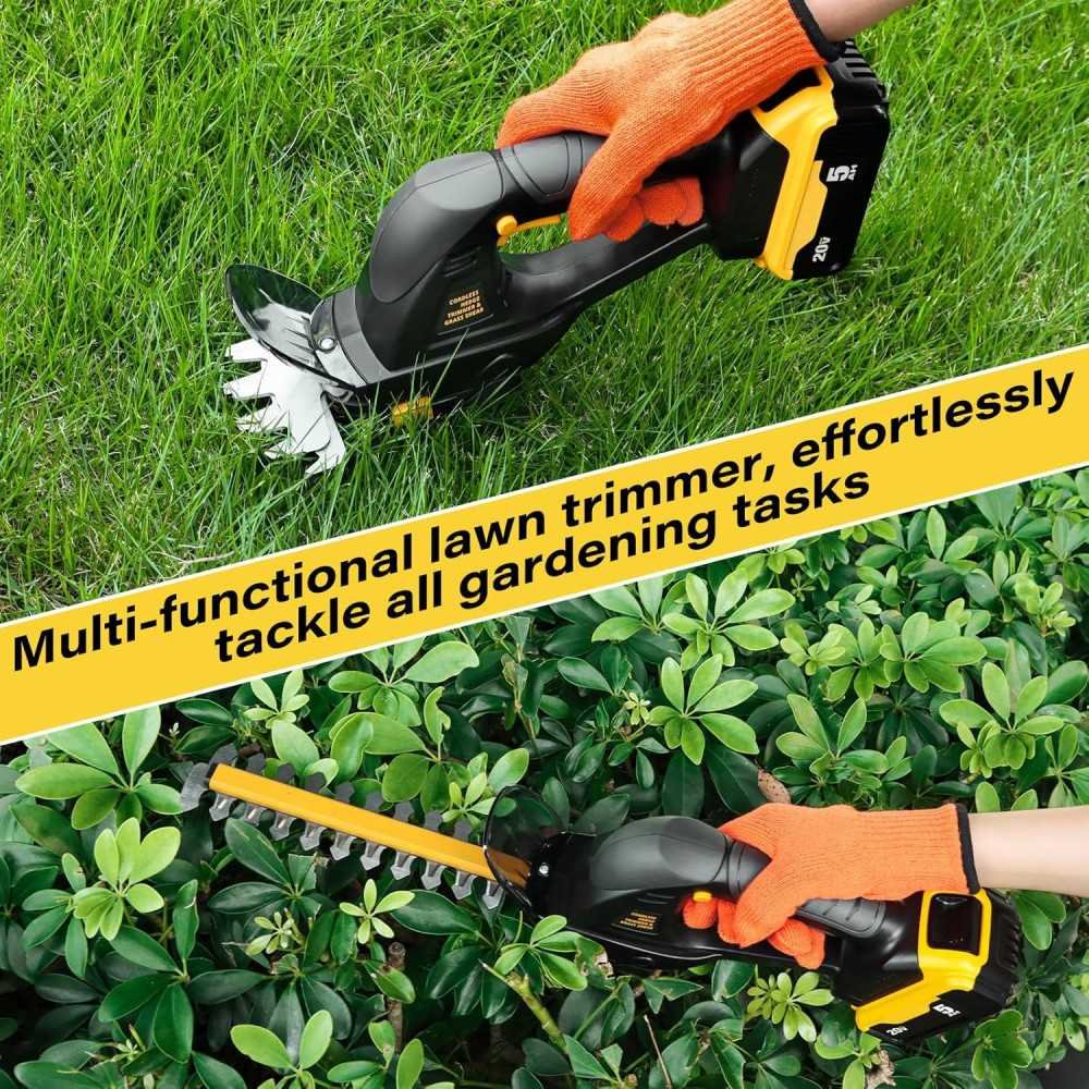 2-in-1 Electric Grass Trimmer and Hedge Trimmer Combo | TekChoice Electronics