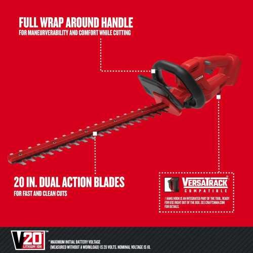 CRAFTSMAN V20 20 inch Cordless Hedge Trimmer | TekChoice Electronics