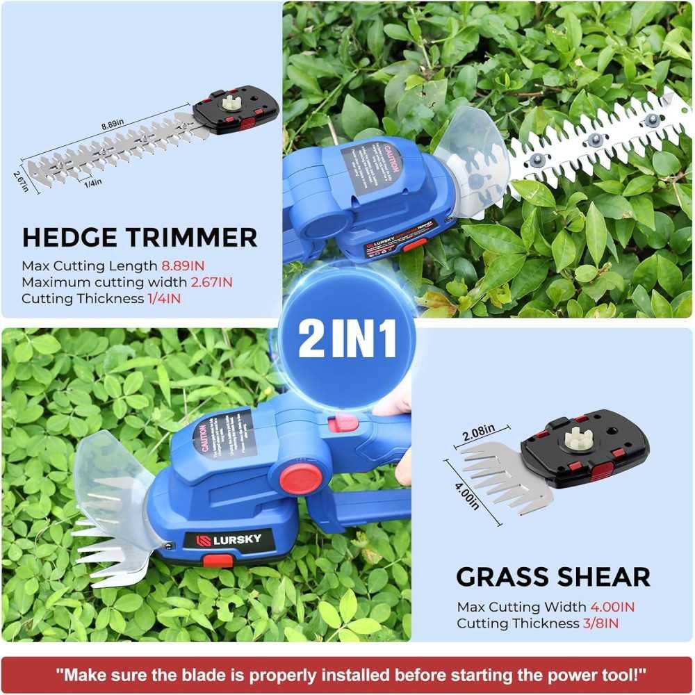 21V Cordless Hedge Trimmer and Grass Shear Combo for Effortless Garden Maintenance | TekChoice Electronics