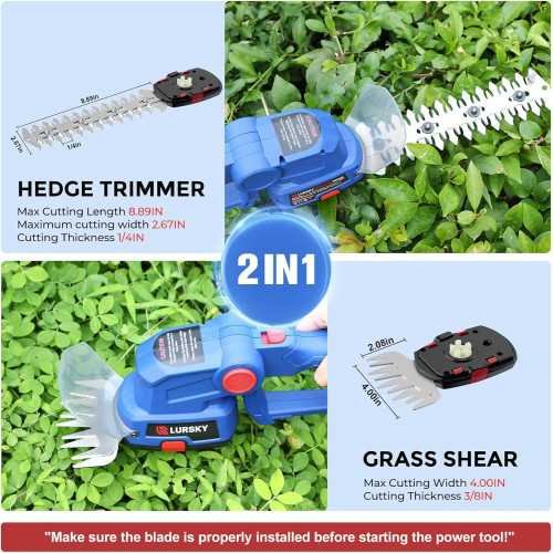 21V Cordless Hedge Trimmer and Grass Shear Combo for Effortless Garden Maintenance | TekChoice Electronics