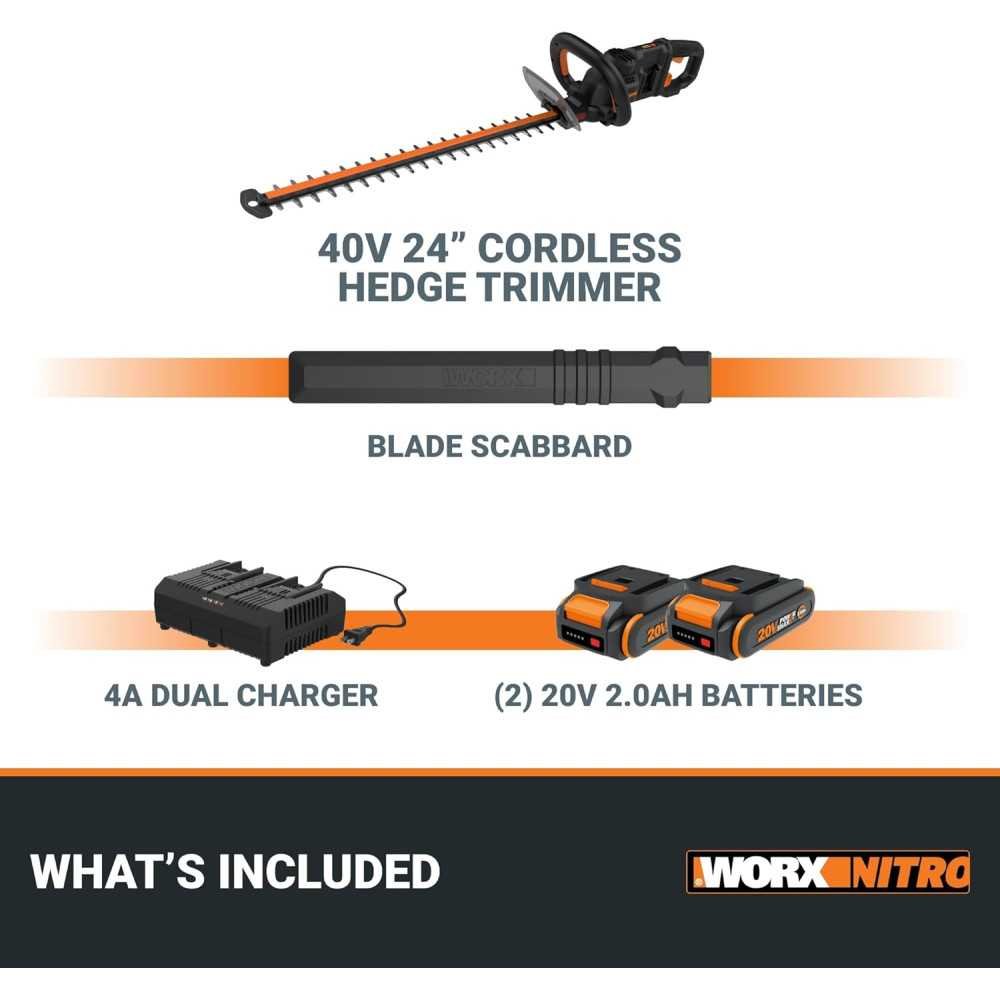 Nitro 24" Cordless Hedge Trimmer 40V | TekChoice Electronics