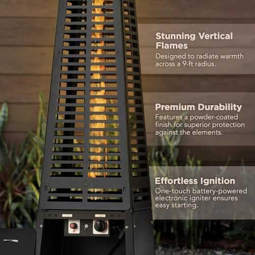 Fire Sense Pyramid Flame Patio Heater | TekChoice Electronics