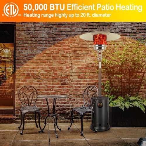 50,000 BTU Propane Patio Heater with Table Design | TekChoice Electronics