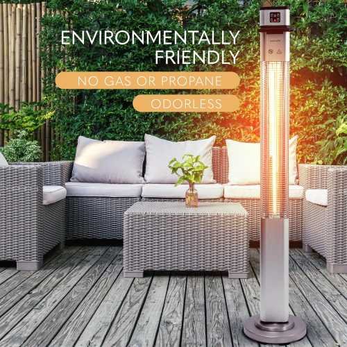 1500W Infrared Patio Heater for Year-Round Outdoor Enjoyment | TekChoice Electronics