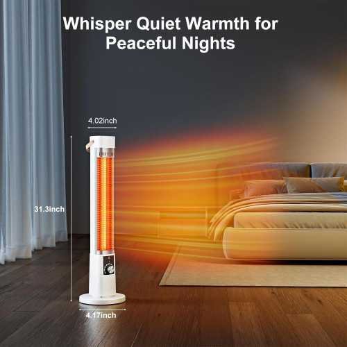 1500W Infrared Electric Patio Heater with Remote Control and Safety Features | TekChoice Electronics