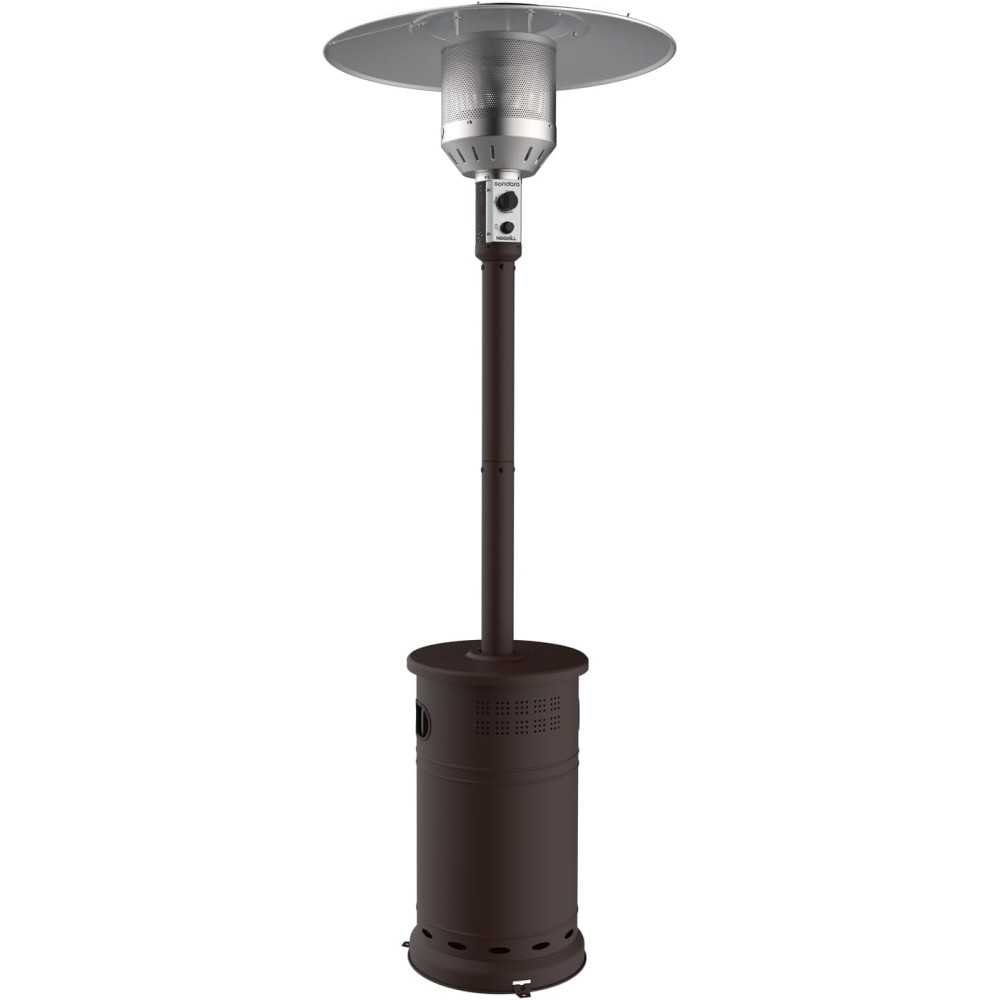 48,000 BTU Propane Mushroom Heater with Dome Umbrella and Wheels for Rust-Free Patio and Deck Heating | TekChoice Electronics