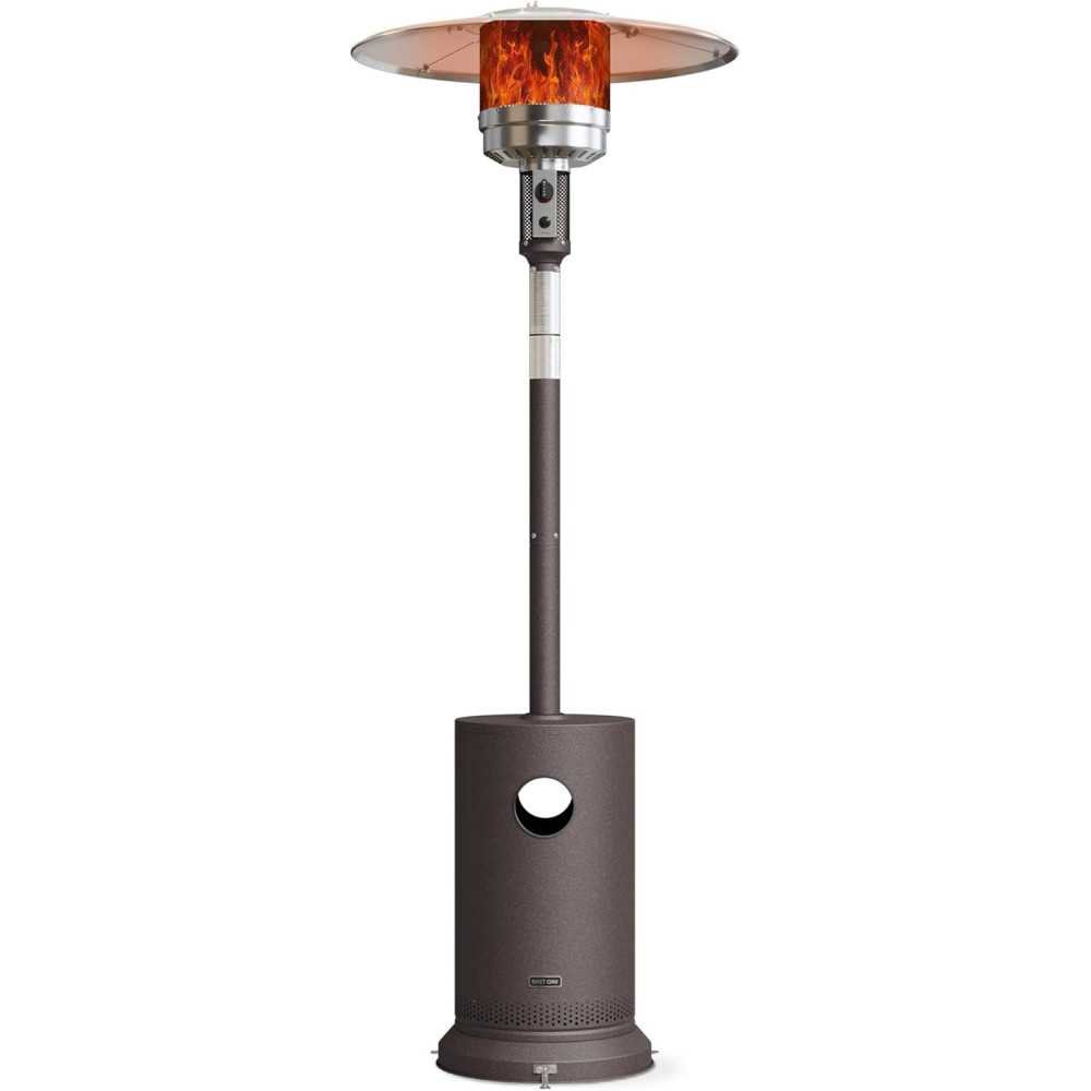 48,000 BTU Propane Mushroom Heater with Dome Umbrella and Wheels for Rust-Free Patio and Deck Heating | TekChoice Electronics