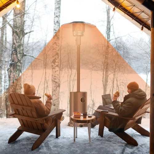 48,000 BTU Propane Heater with Round Table Design and Wheels for Commercial and Residential Use | TekChoice Electronics