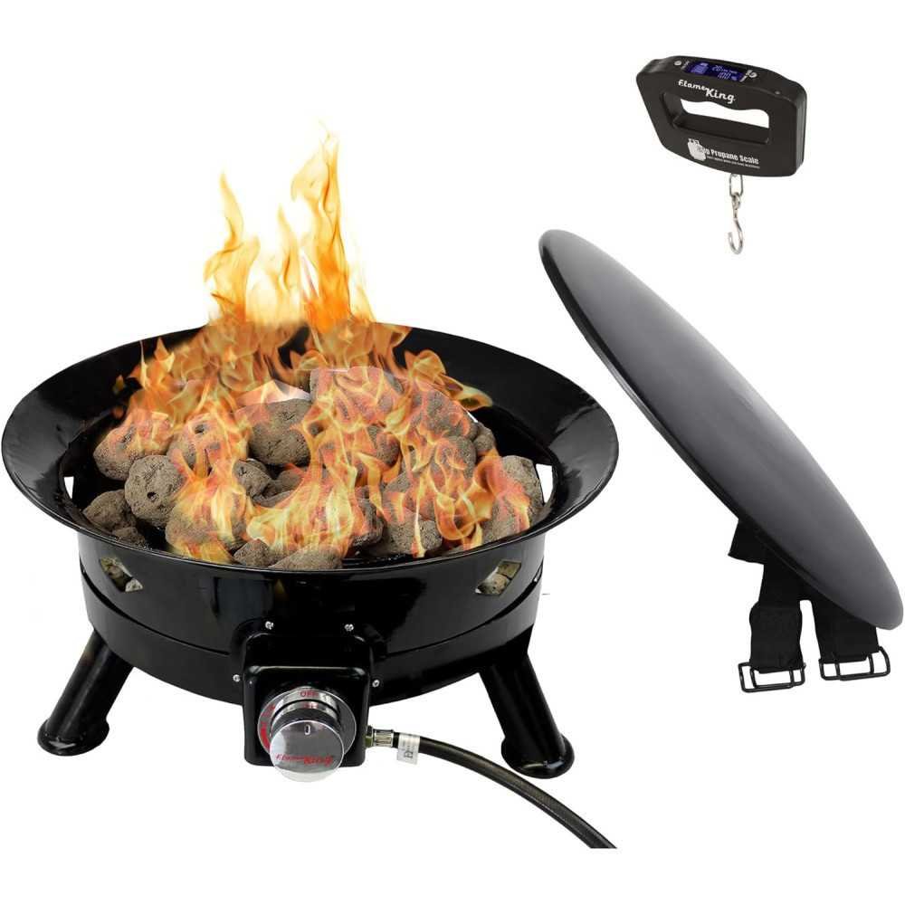 24-Inch Portable Propane Fire Pit for RV, Camping, & Outdoor Living Adventures | TekChoice Electronics 24-Inch Portable Propane Fire Pit for RV, Camping, & Outdoor Living Adventures | TekChoice Electronics