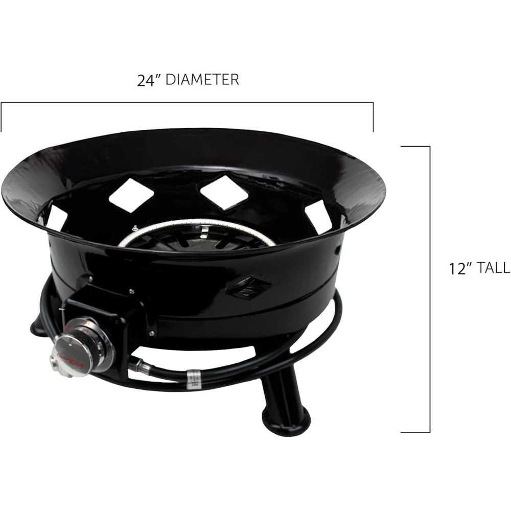 24-Inch Portable Propane Fire Pit for RV, Camping, & Outdoor Living Adventures | TekChoice Electronics