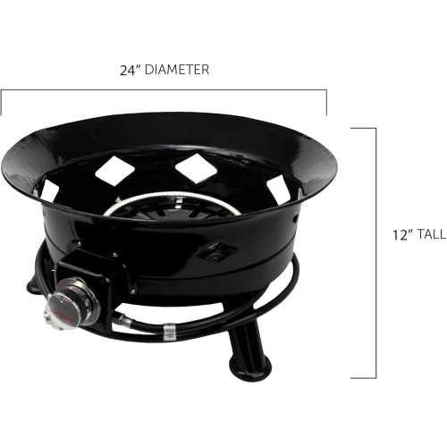 24-Inch Portable Propane Fire Pit for RV, Camping, & Outdoor Living Adventures | TekChoice Electronics