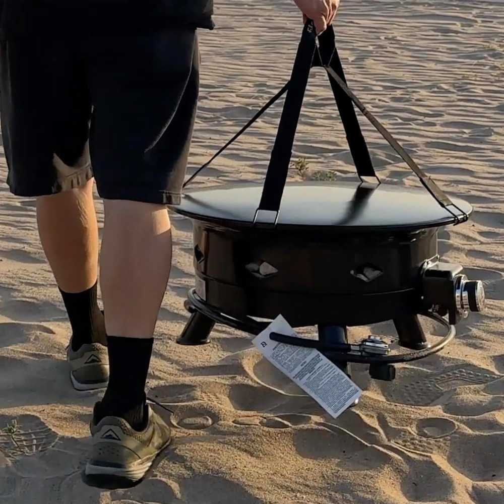 24-Inch Portable Propane Fire Pit for RV, Camping, & Outdoor Living Adventures | TekChoice Electronics