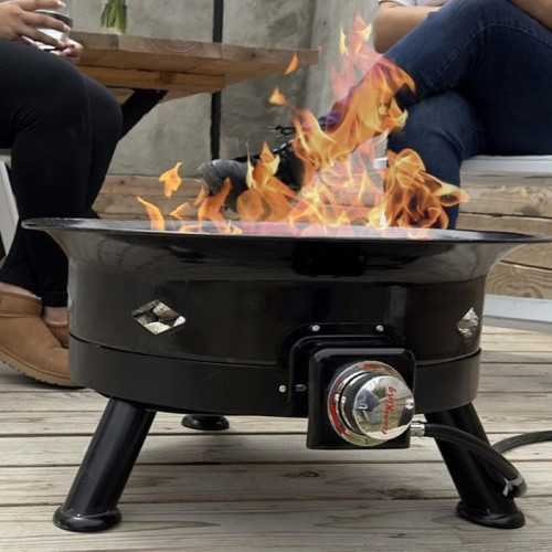 24-Inch Portable Propane Fire Pit for RV, Camping, & Outdoor Living Adventures | TekChoice Electronics