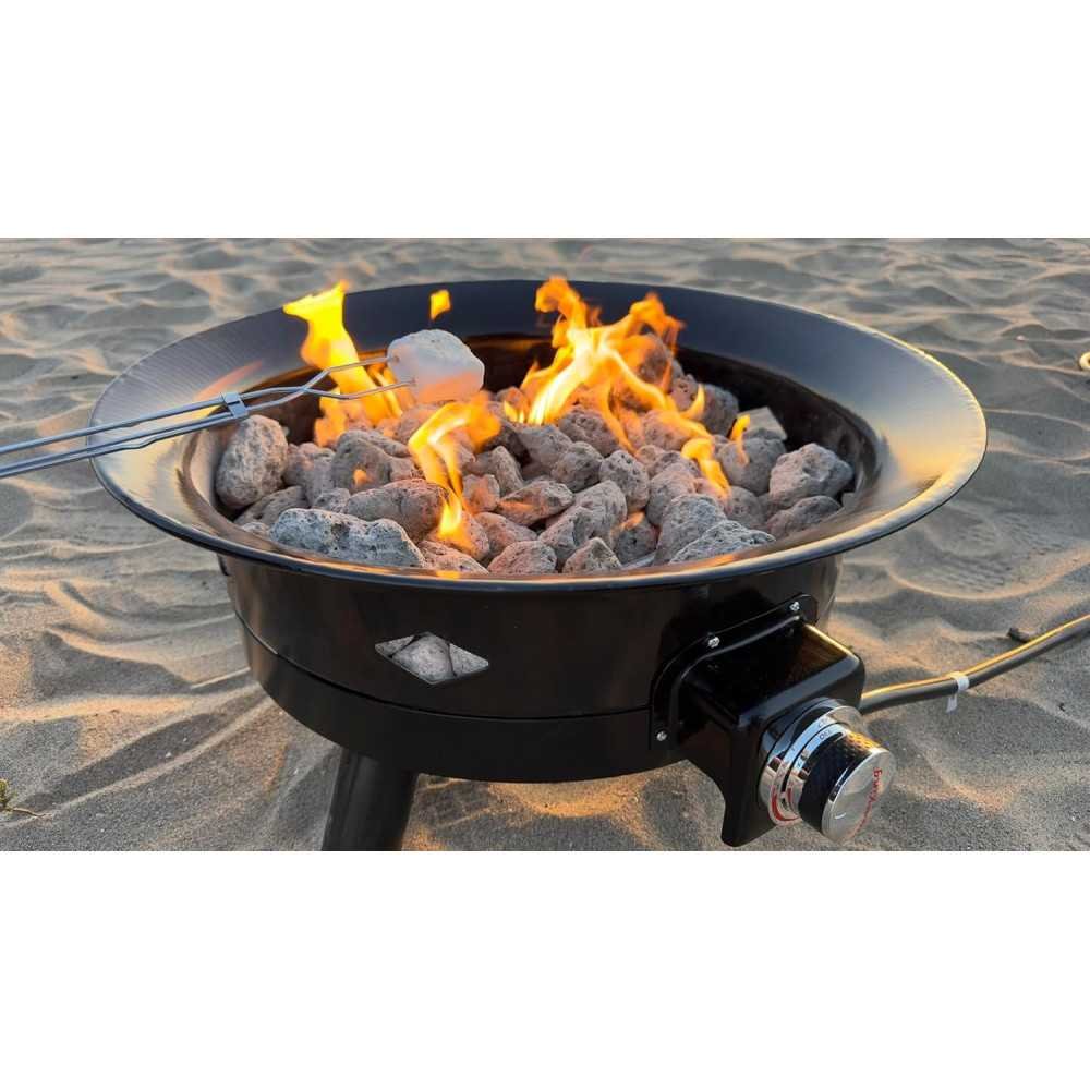 24-Inch Portable Propane Fire Pit for RV, Camping, & Outdoor Living Adventures | TekChoice Electronics