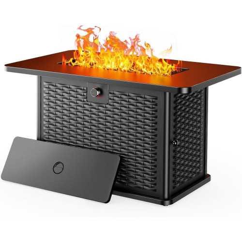 43-Inch Rectangular Propane Fire Pit for Your Next Gathering | TekChoice Electronics