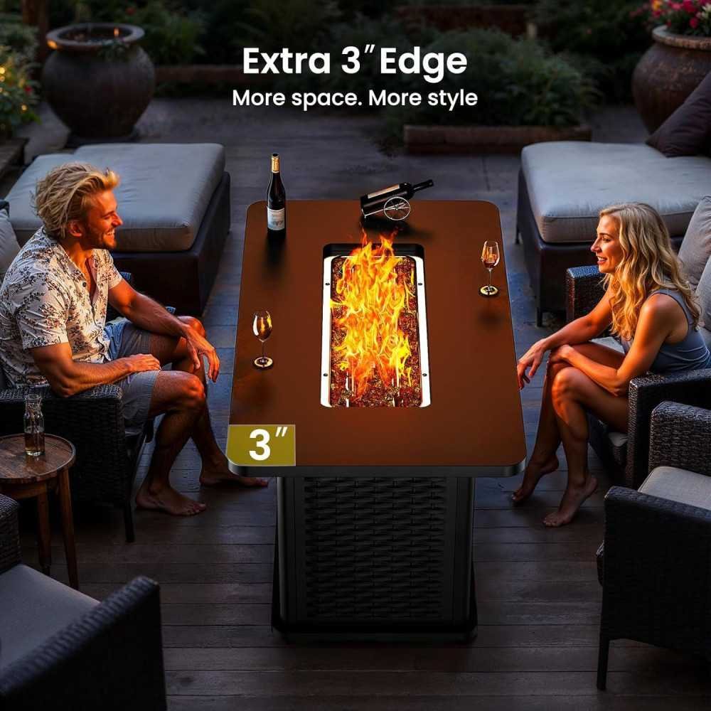 43-Inch Rectangular Propane Fire Pit for Your Next Gathering | TekChoice Electronics
