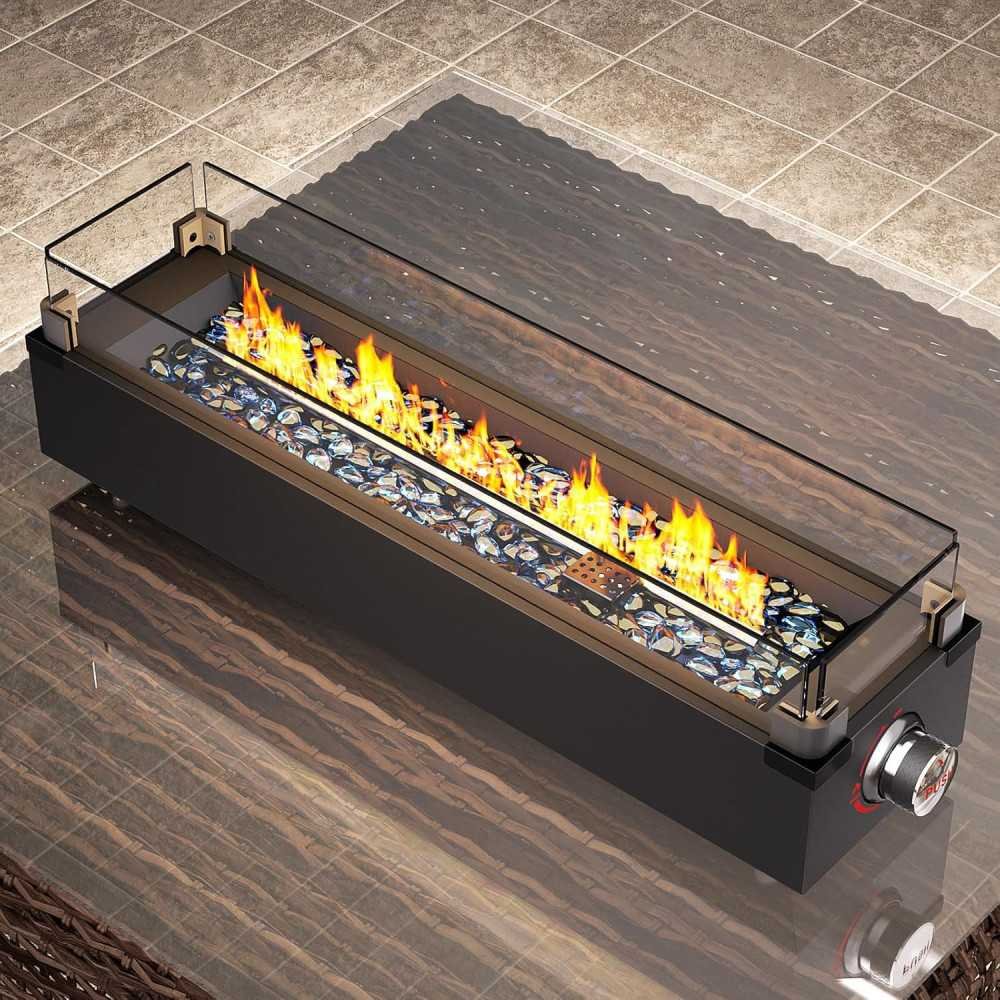 28 Inch 50000 BTU Tabletop Propane Fire Pit | TekChoice Electronics
