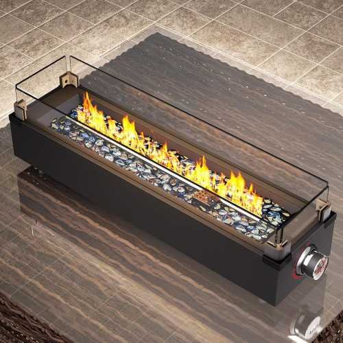 28 Inch 50000 BTU Tabletop Propane Fire Pit | TekChoice Electronics