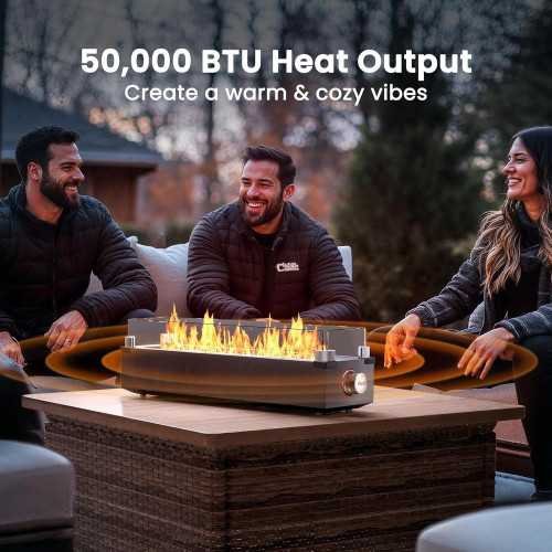 28 Inch 50000 BTU Tabletop Propane Fire Pit | TekChoice Electronics