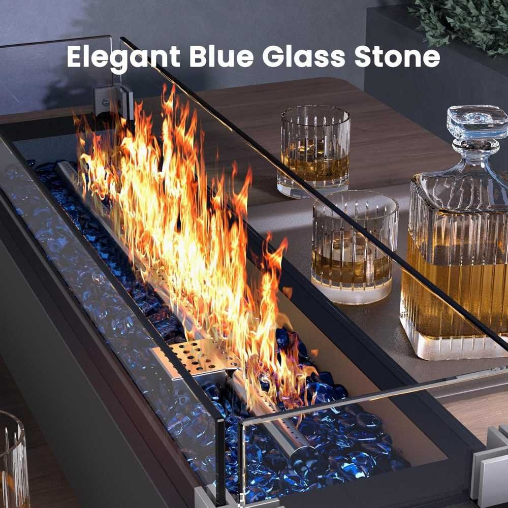 28 Inch 50000 BTU Tabletop Propane Fire Pit | TekChoice Electronics