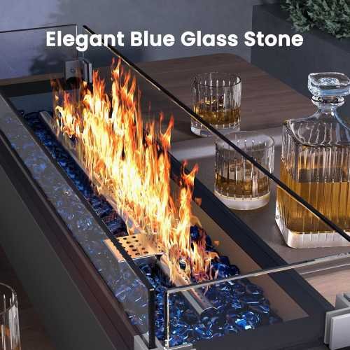 28 Inch 50000 BTU Tabletop Propane Fire Pit | TekChoice Electronics