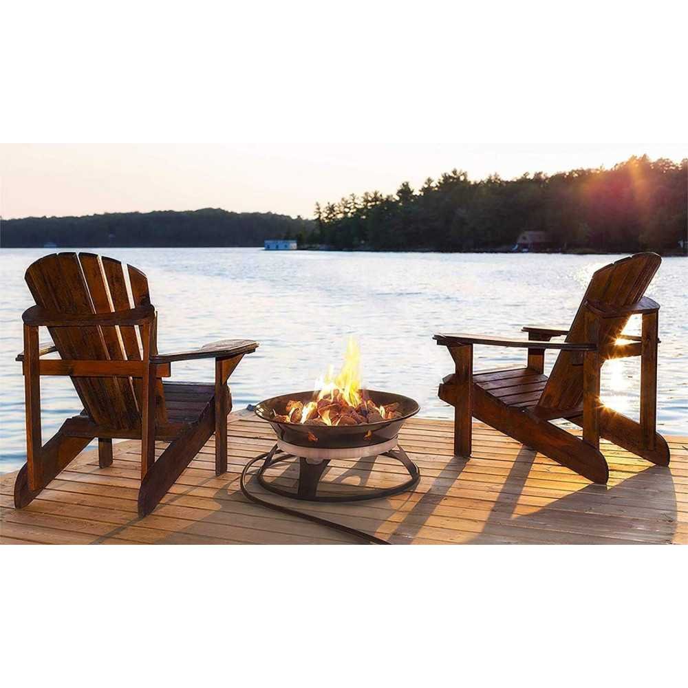 Living Portable Propane Fire Pit for Campers and Outdoors | TekChoice Electronics