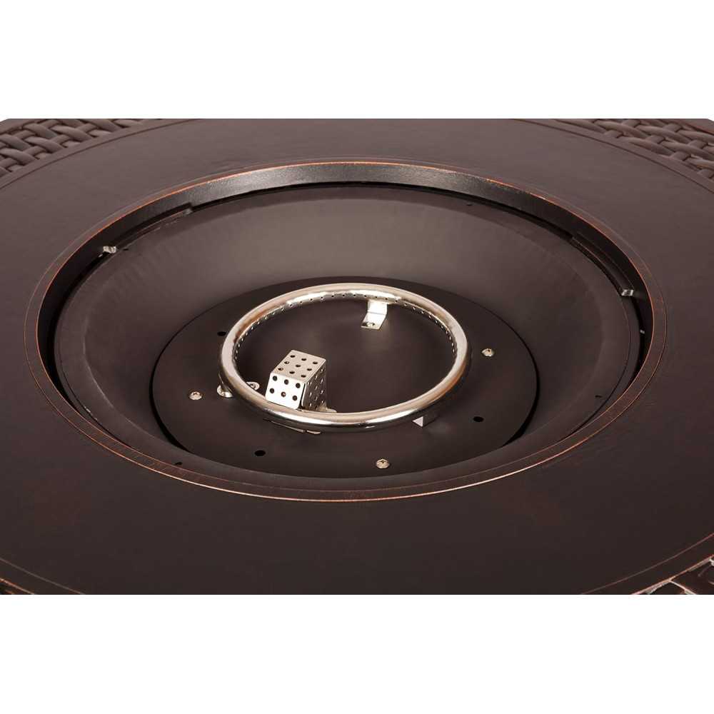Woven Aluminum Gas Fire Pit Table | TekChoice Electronics