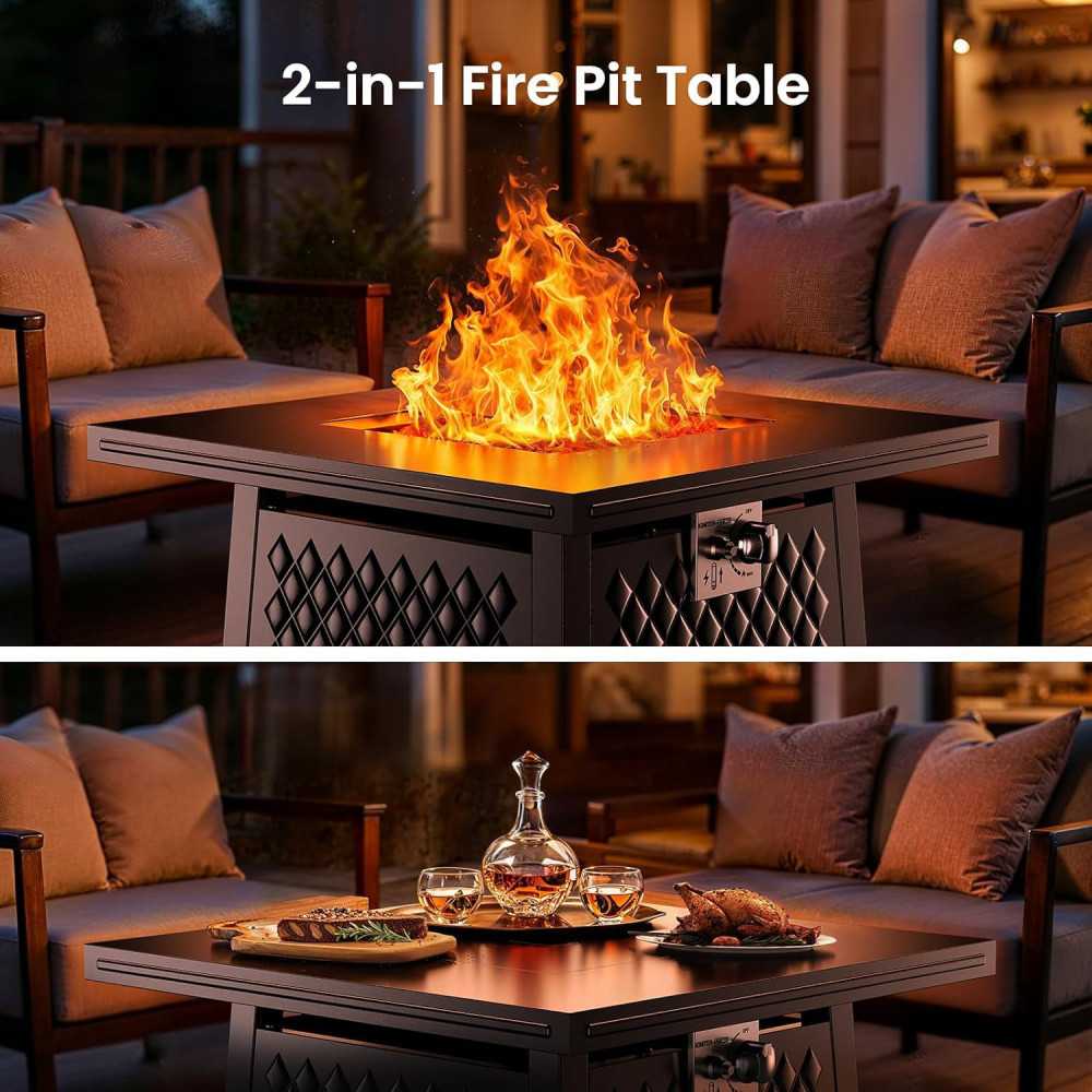 32-inch 50,000 BTU Propane Fire Pit Table | TekChoice Electronics