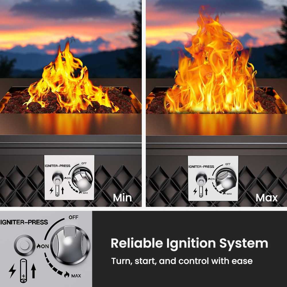 32-inch 50,000 BTU Propane Fire Pit Table | TekChoice Electronics