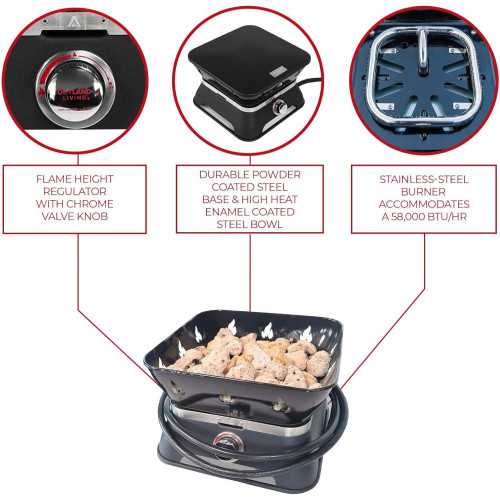 Living Firebowl 805 Firecube 14-inch Propane Fire Pit | TekChoice Electronics
