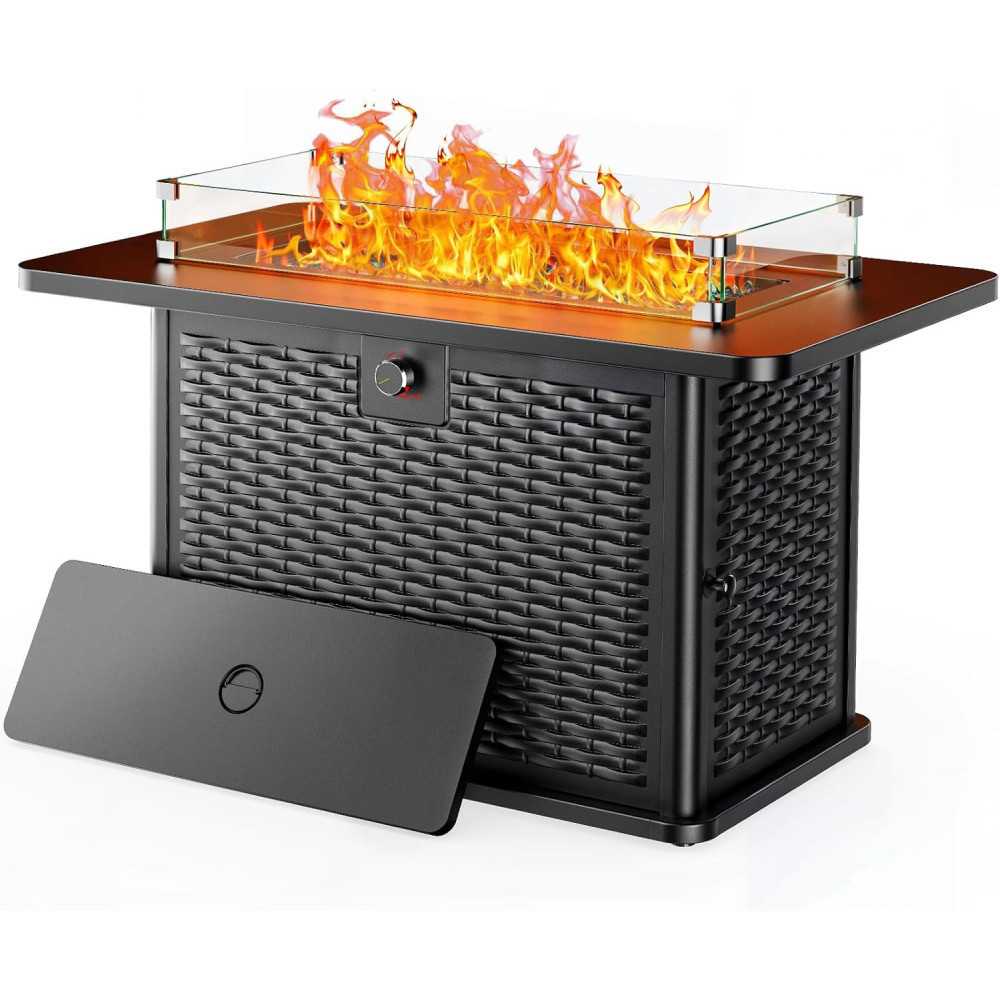 43-Inch Rectangular Propane Fire Pit with 60,000 BTU Output and Premium Features | TekChoice Electronics 43-Inch Rectangular Propane Fire Pit with 60,000 BTU Output and Premium Features | TekChoice Electronics