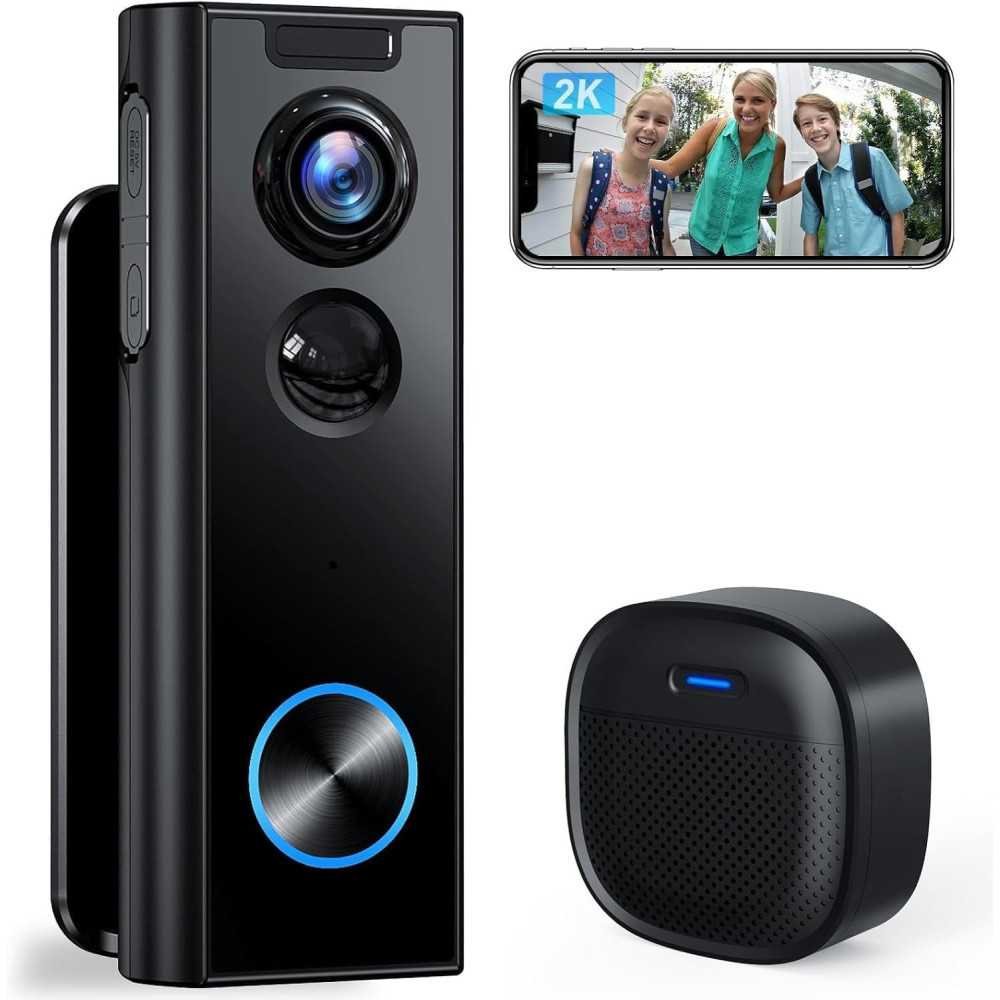 2K Video Doorbell w/ Two-Way Audio, Human Detection, and Alexa Integration | TekChoice Electronics