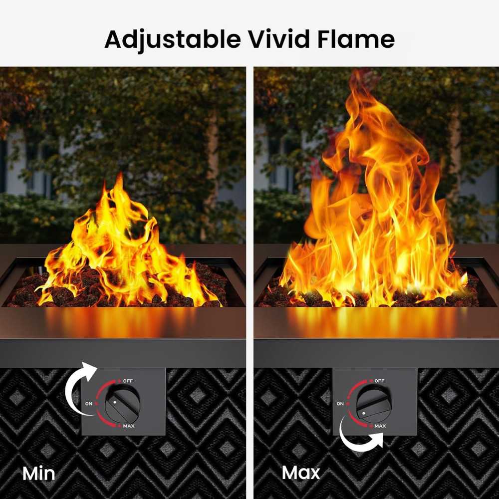 28-inch Gas Fire Pit for Patio, Garden, and Backyard | TekChoice Electronics