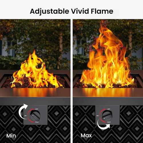 28-inch Gas Fire Pit for Patio, Garden, and Backyard | TekChoice Electronics