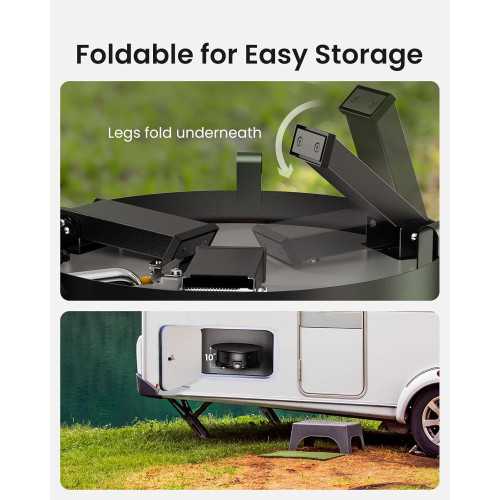 Portable Propane Fire Pit with Folding Legs | TekChoice Electronics