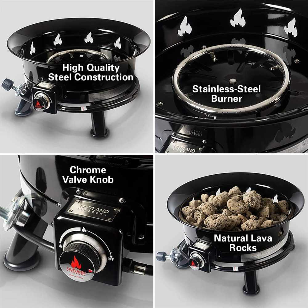 883 Mega 24-Inch Propane Gas Fire Pit | TekChoice Electronics
