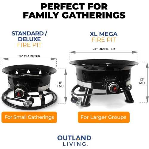 883 Mega 24-Inch Propane Gas Fire Pit | TekChoice Electronics